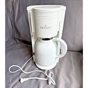 GEVALIA KA-865MW Thermal 8 Cup Automatic Option Carafe Coffee Maker White Tested